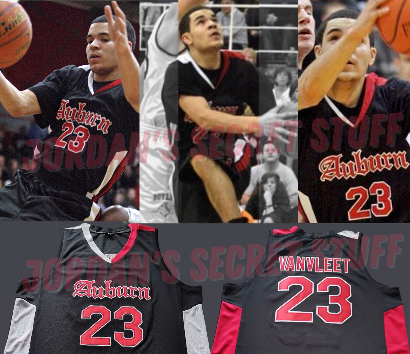 JordansSecretStuff Fred VanVleet Auburn High School Basketball Jersey Custom Throwback Retro Jersey 2XL
