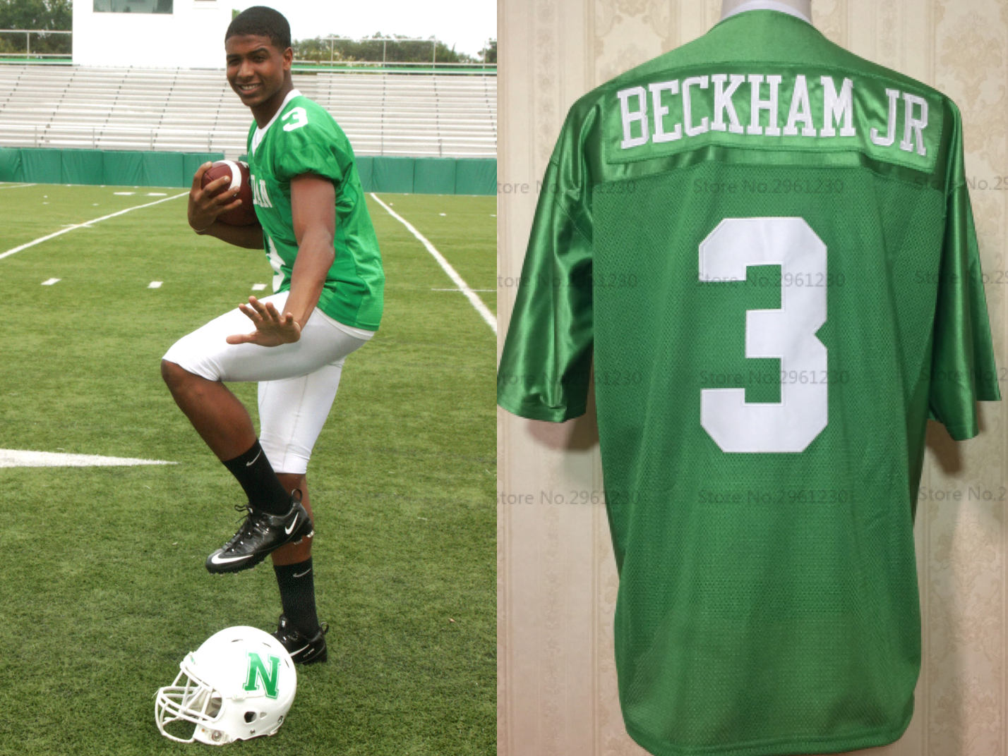 Odell Beckham Jr. Newman High School Football Jersey Custom Throwback JordansSecretStuff