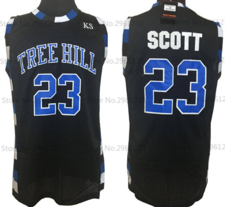 Nathan Scott One Tree Hill TV 23 Basketball Jersey Black Custom Thr JordansSecretStuff