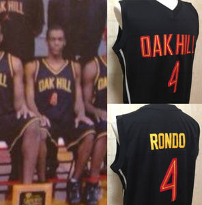 Rajon Rondo Oak Hill High School Basketball Jersey Custom Throwback Retro Jersey