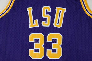 Shaquille O'Neal LSU College Basketball Jersey (Purple) Custom Throwback Retro College Jersey