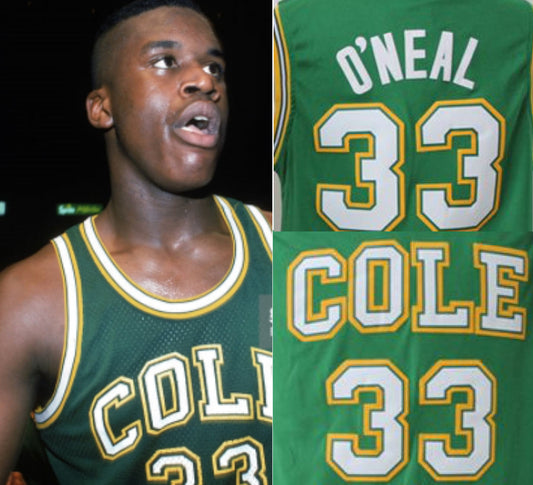 Shaquille O'Neal Cole High School Basketball Jersey Custom Throwback Retro Jersey