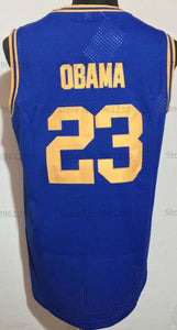 Barack Obama Punahou High School Basketball Jersey Custom Throwback Retro Jersey