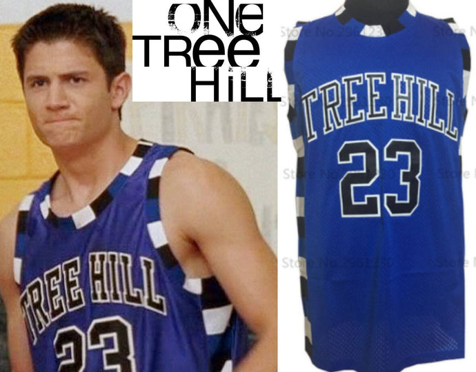Nathan Scott One Tree Hill TV #23 Basketball Jersey (Blue) Custom Throwback Retro TV Show Jersey