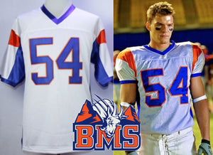 Thad Castle Blue Mountain State (BMS) TV #54 Football Jersey Custom Throwback Retro TV Show Jersey