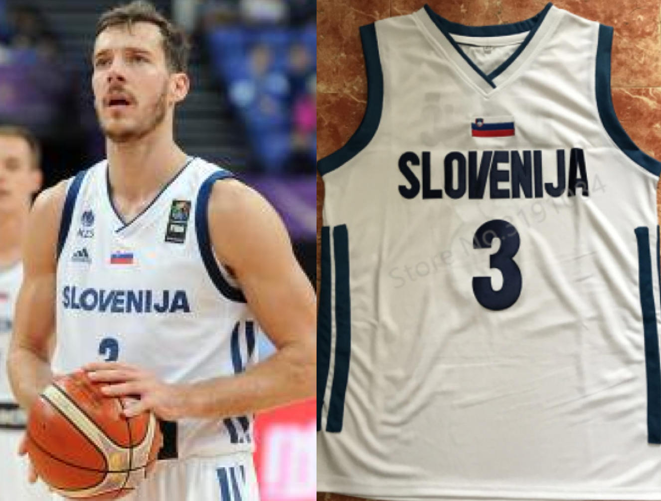 JordansSecretStuff Goran Dragic Slovenia EuroLeague Basketball Jersey Custom Throwback Retro Jersey 4XL