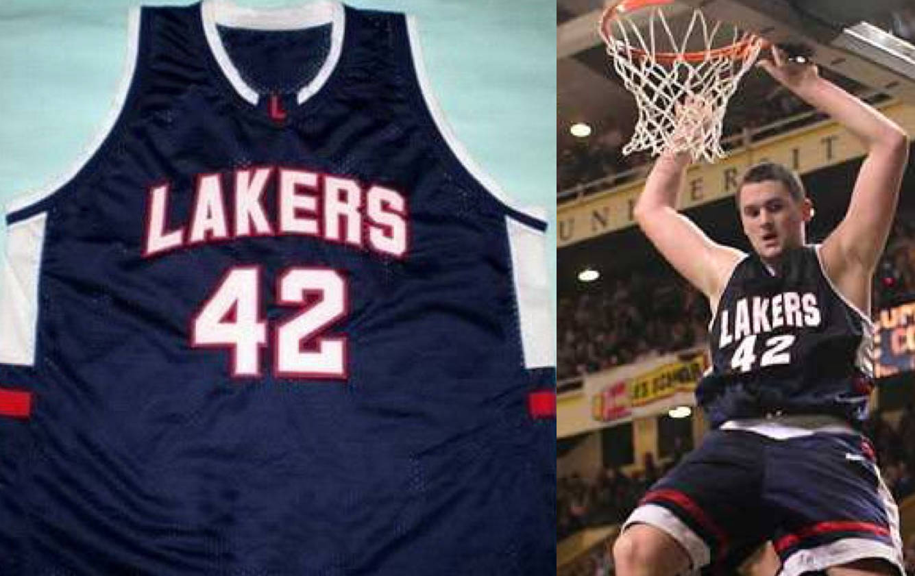 Kevin Love Lakers High School Basketball Jersey Custom Throwback Retro Jersey