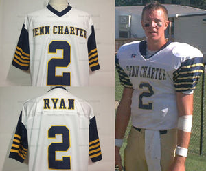 Matt Ryan Penn Charter High School Football Jersey Custom Throwback Retro Jersey
