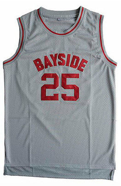 Zack Morris Saved by the Bell TV #25 Bayside Basketball Jersey Custom Throwback 90's Retro TV Show Jersey