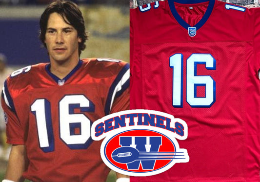 Shane Falco The Replacements Movie #16 Sentinels Football Jersey Custom Throwback Retro Movie Jersey