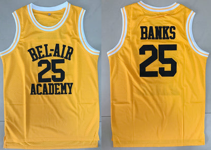 Carlton Banks Fresh Prince of Bell-Air TV #25 Basketball Jersey Custom Throwback 90's Retro TV Show Jersey