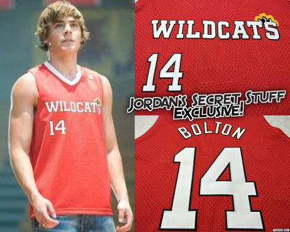 Troy Bolton High School Musical 3 Movie Wildcats #14 Basketball Jersey Custom Throwback Retro Movie Jersey