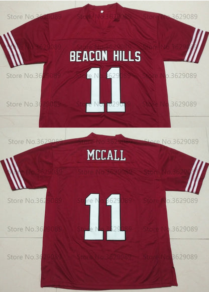 Scott McCall Teen Wolf TV Beacon Hills #11 Lacrosse Jersey Custom Throwback Retro TV Show Jersey