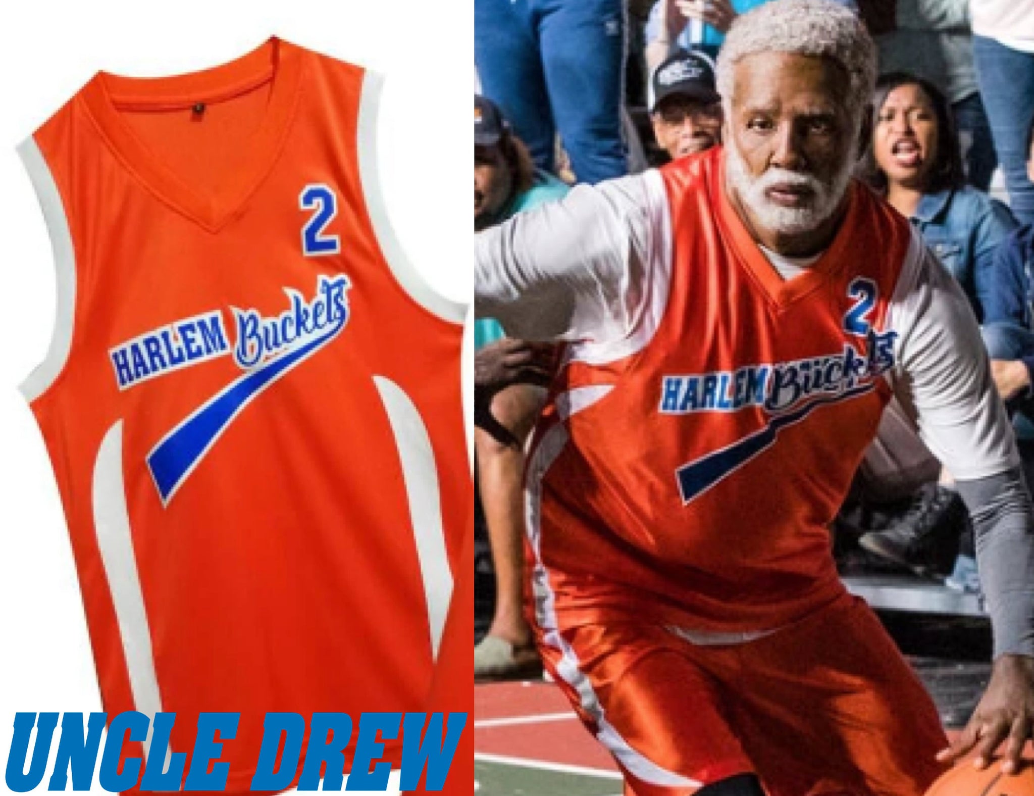 Uncle Drew Harlem Buckets Basketball Jersey Movie Costume Uniform