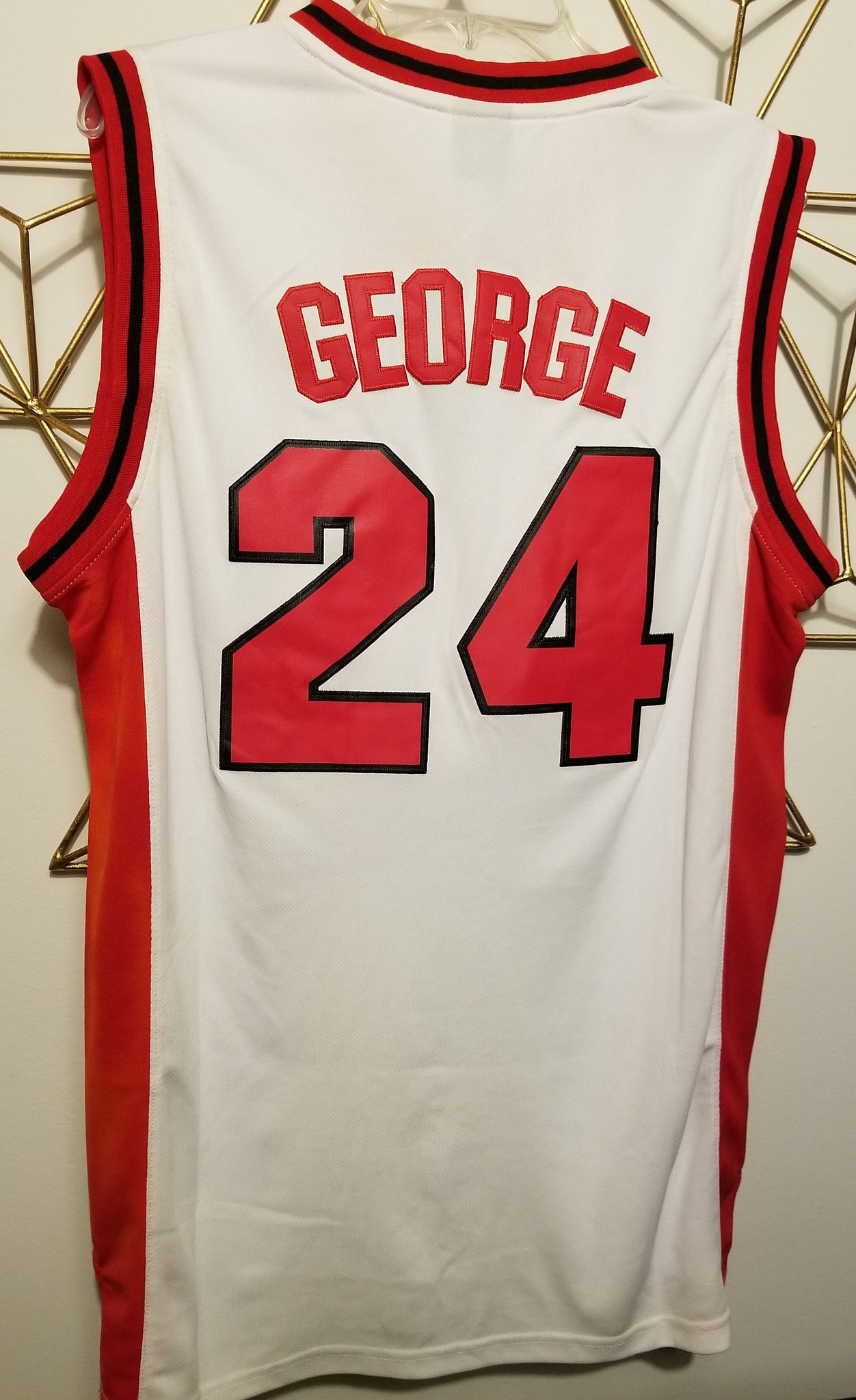 JordansSecretStuff Paul George Bulldogs High School Basketball Jersey Pg13 Throwback Retro Jersey M / Red