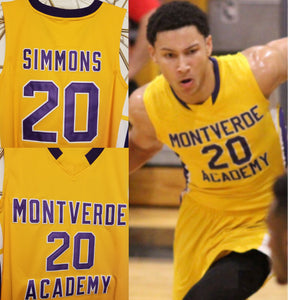 JordansSecretStuff Ben Simmons Montverde High School Basketball Jersey Custom Throwback Retro Jersey 2XL