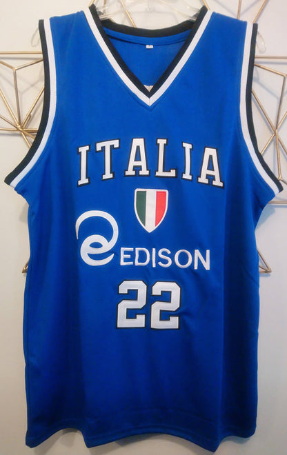 Marco Belinelli Italy EuroLeague Basketball Jersey Custom Throwback Retro Jersey