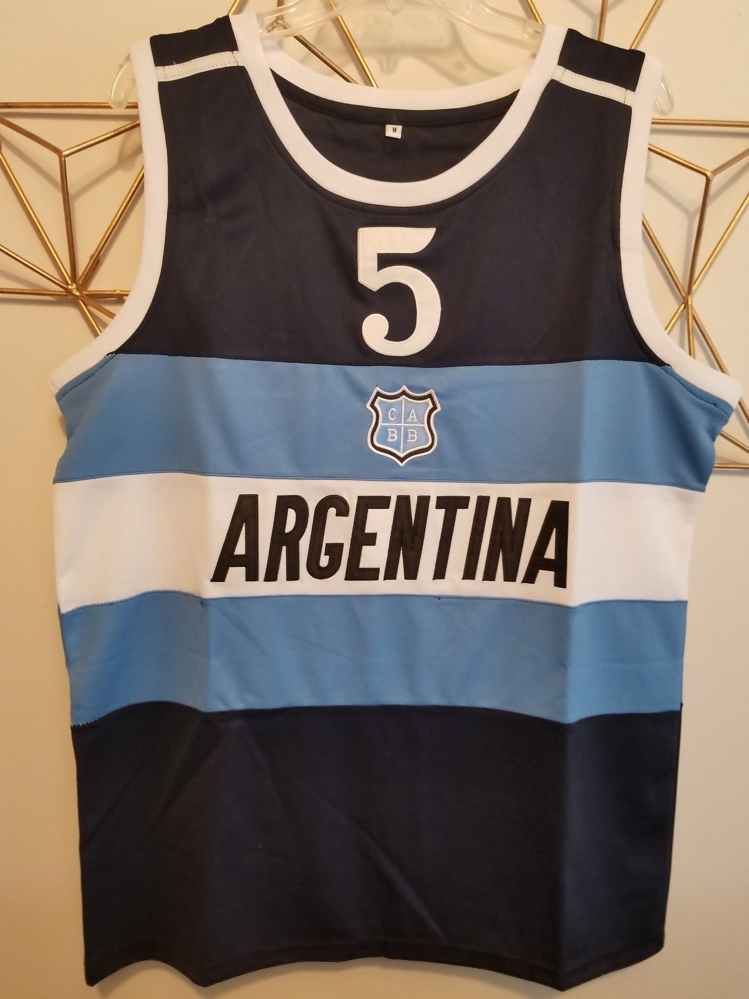 Throwback Manu Ginobili 5 Argentina Basketball Jerseys All 