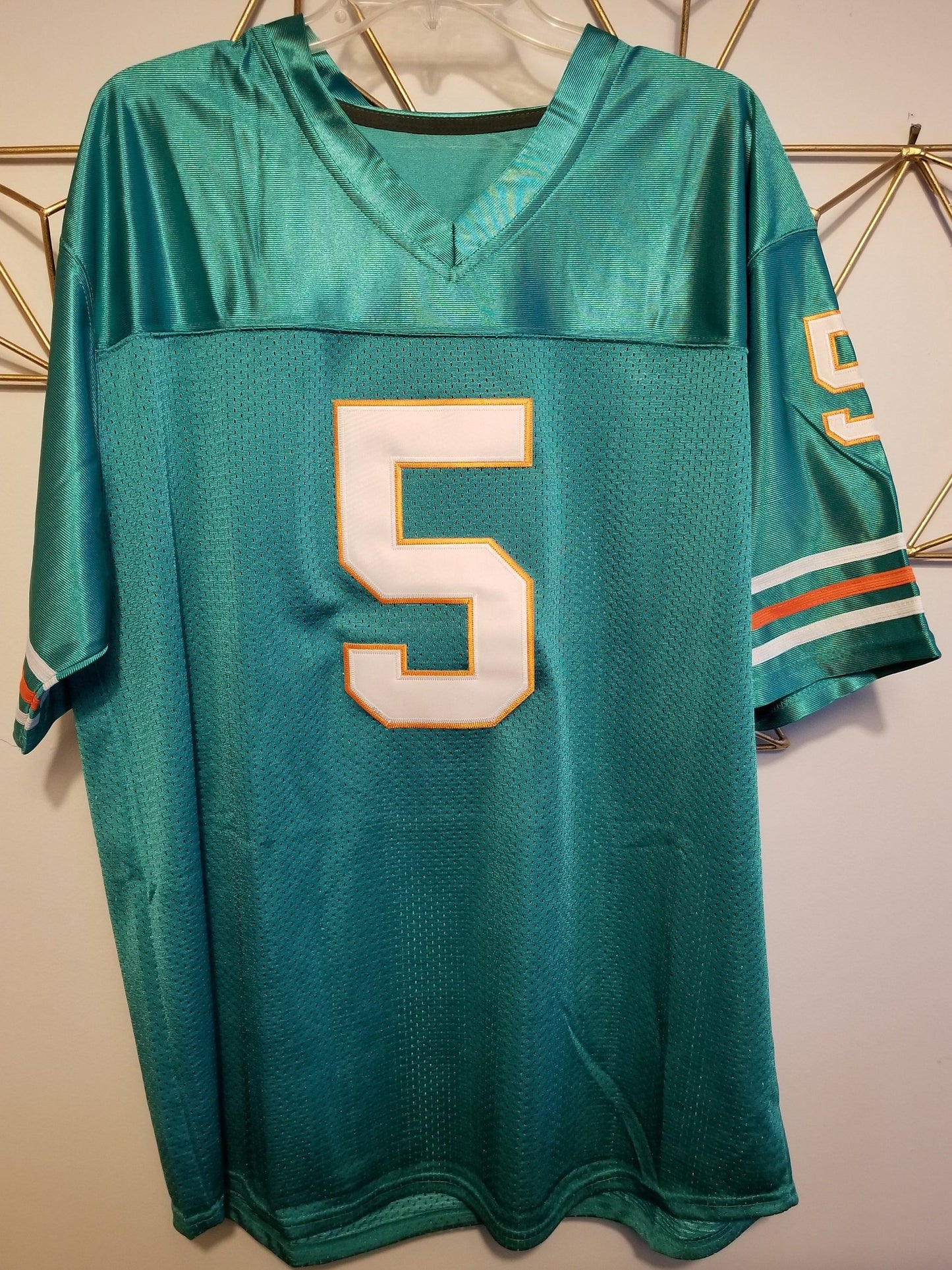 Ray Finkle Ace Ventura Movie Miami Dolphins Football #5 Movie Jersey Custom Throwback 90's Retro Movie Jersey