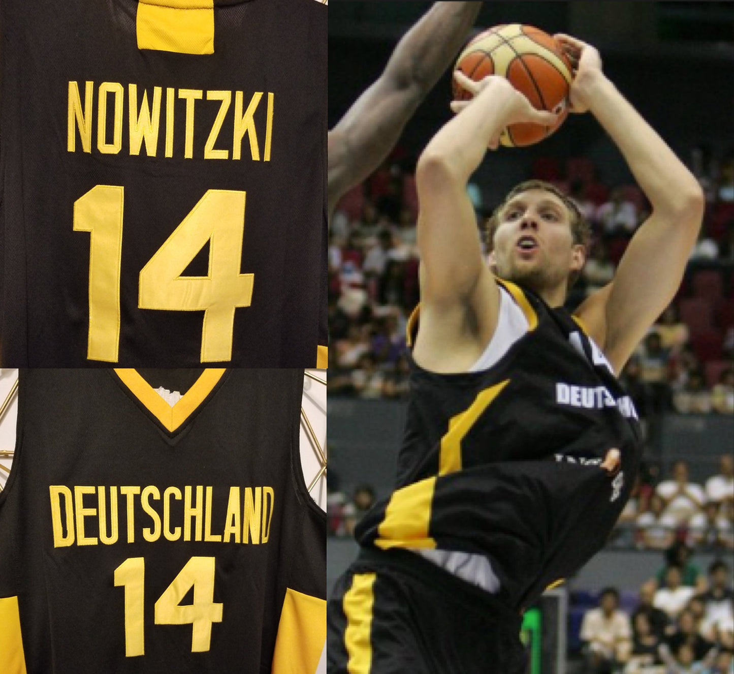 Dirk Nowitzki Deutschland Germany Basketball Jersey Custom Throwback Retro Jersey