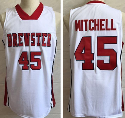 Donovan Mitchell Brewster High School Basketball Jersey Custom Throwback Retro Jersey