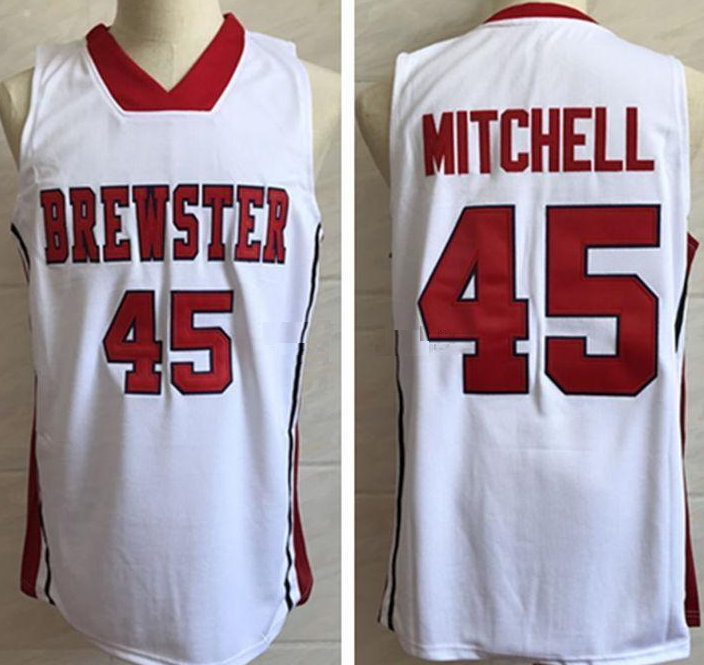 New Headgear Classics Donovan Mitchell Brewster 45 Basketball Jersey  RJRSY-5