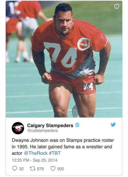 Dwayne Johnson Football Canada Practice Squad Jersey